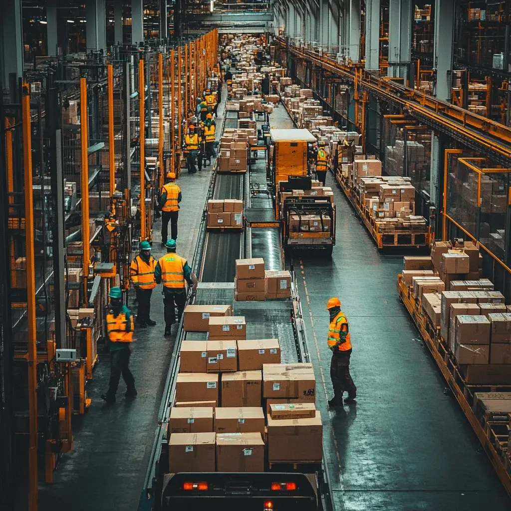 Busy Warehouse Activity